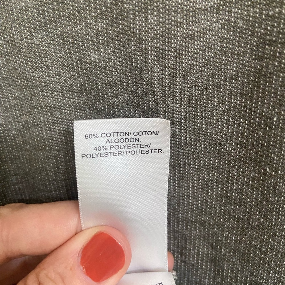 Lucky Brand women's xl grey cowl neck lightweight sweatshirt w/side slit - Picture 5 of 7